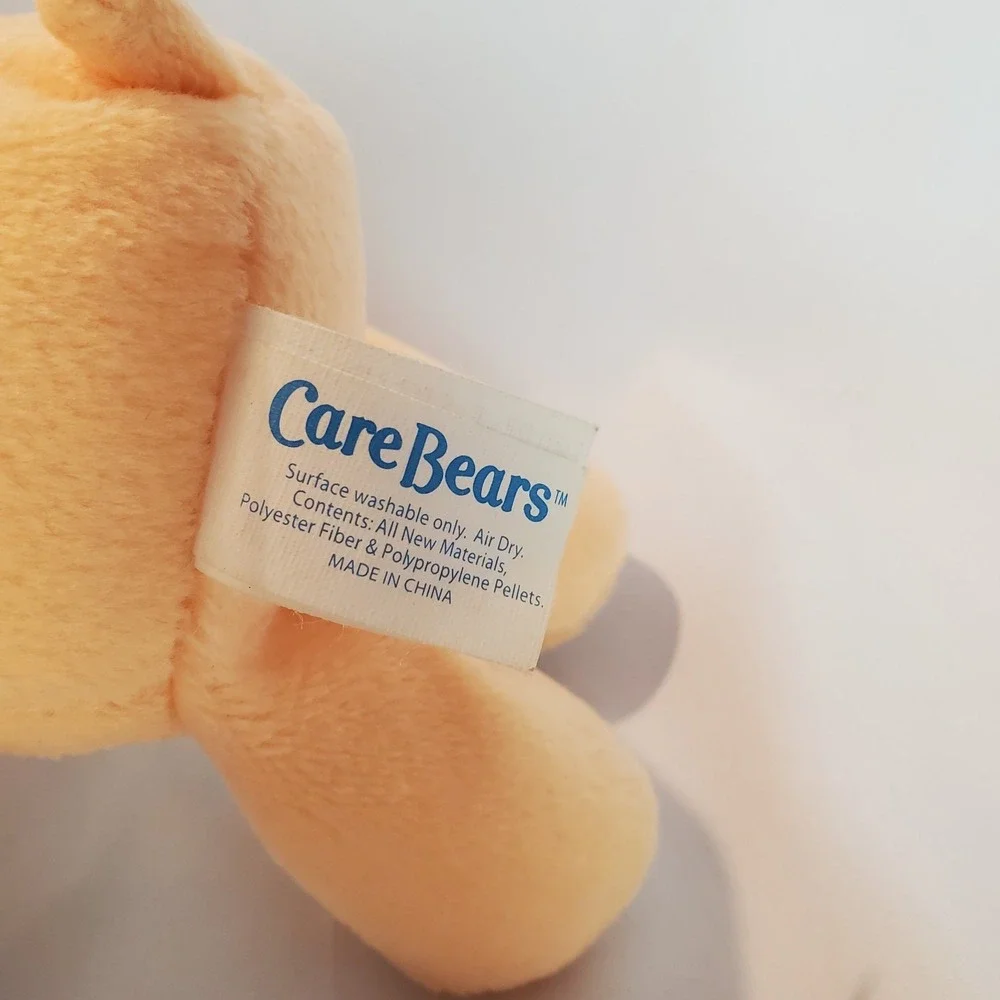 2008 Care Bear Friend Bear Orange‎ Plush Yellow Flowers
